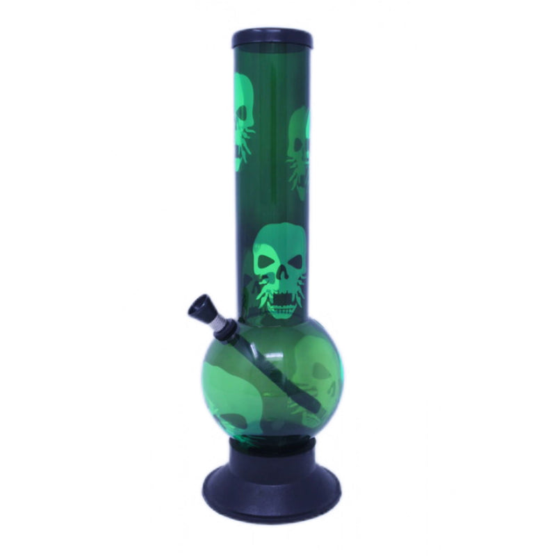 12" Acrylic Mushroom/Suklls Print Bong - Big Dog Distribution Ltd.