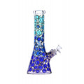 13" 7mm Golden Circle Color Dots Beaker Bong
