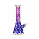 13" 7mm Golden Circle Color Dots Beaker Bong