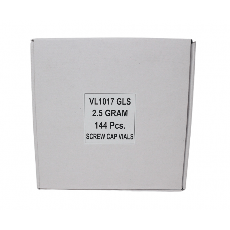 2.5gm Glass Vials - 144 Per Box - Big Dog Distribution Ltd.