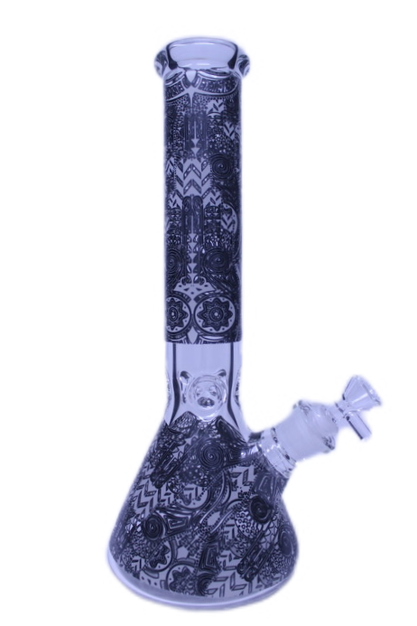 14” 9mm Totem Glow in Dark Beaker Bong