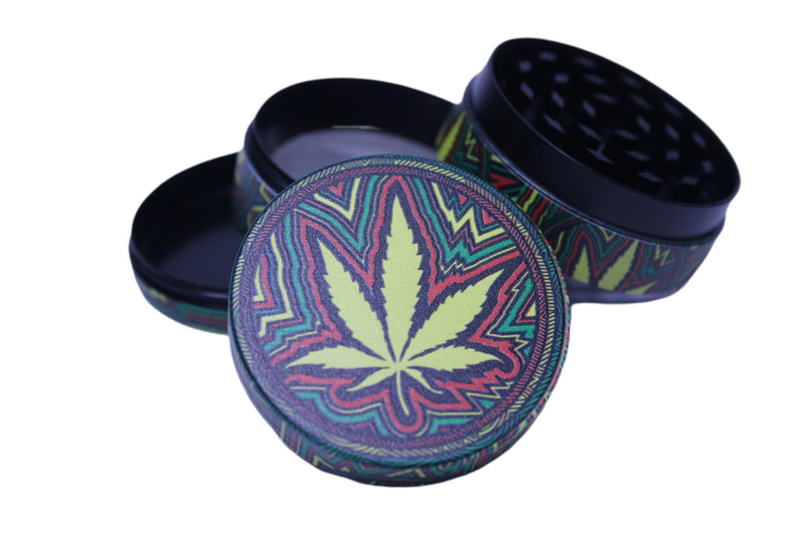 Green Leaf Grinder - 50mm 4-Piece - Big Dog Distribution Ltd.