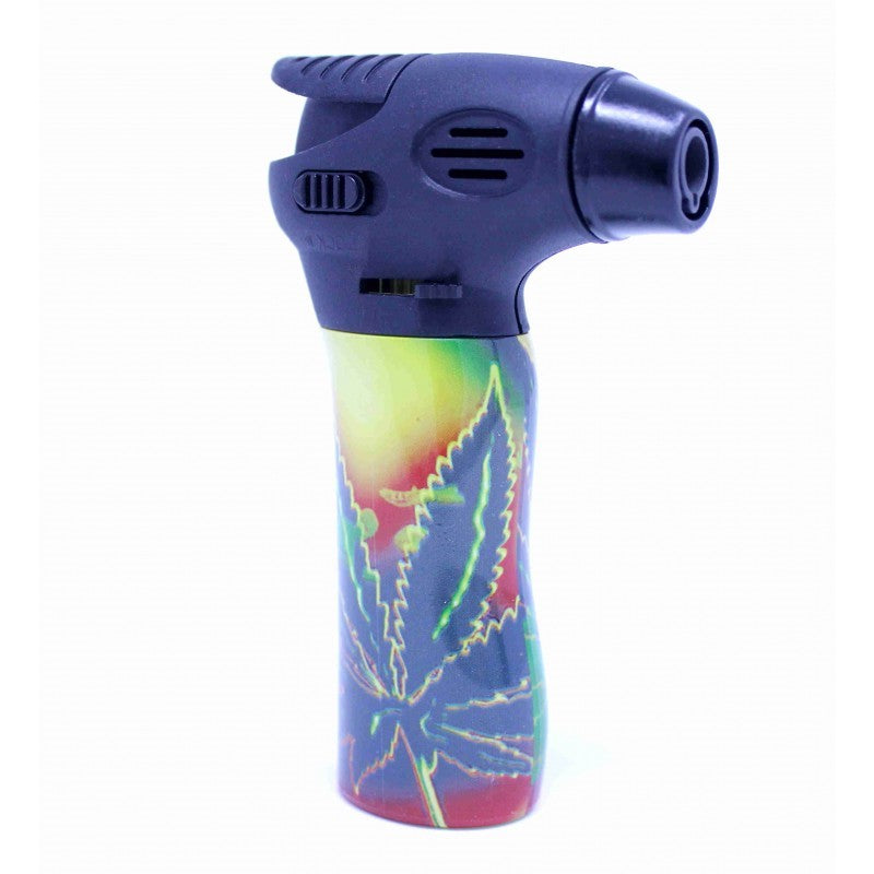 DUCO Easy Grip Torch Lighter, Hemp leaves 10/Display - Big Dog Distribution Ltd.