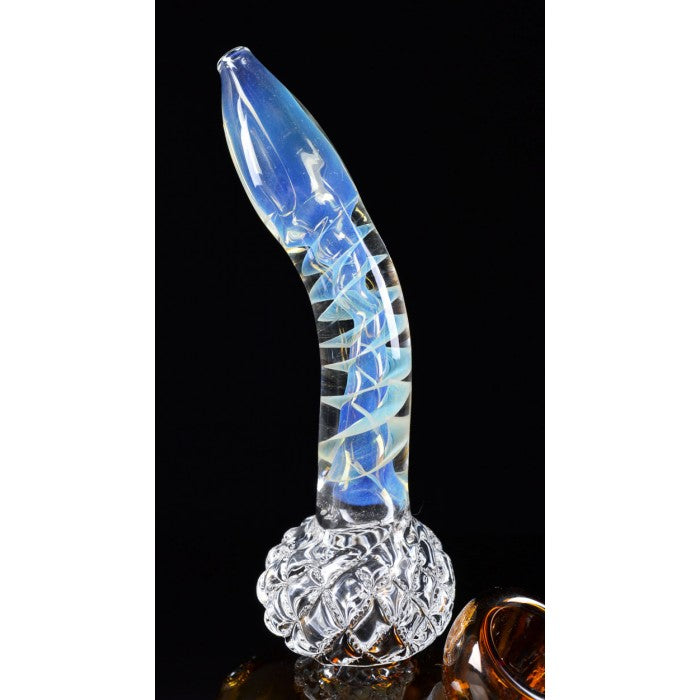 5" Spiral Tilted Mini Bong - Crystal Fumed