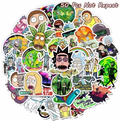 Rick & Morty Stickers - Assorted Design - 50psc/Pack