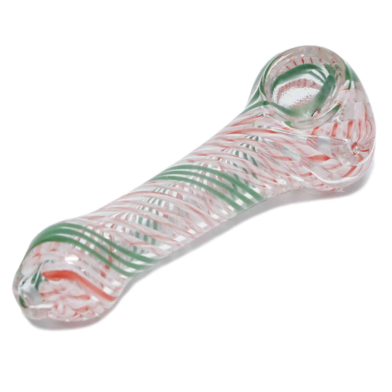 4.5" Colored Stripes Heavy Glass Hand Pipe