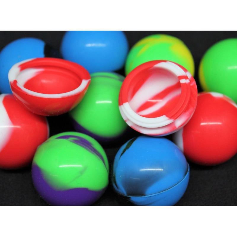 10ml Bouncy Ball Round SIlicone Container - Assorted Colours - Big Dog Distribution Ltd.