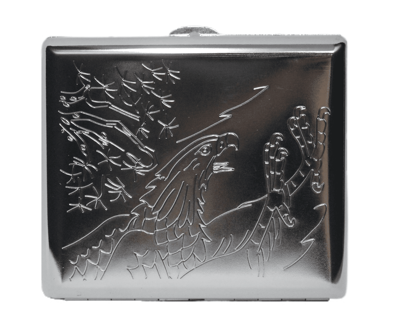 Engraving Metal Cigarettes Case - 3.6"x3.2" - 12 Pack