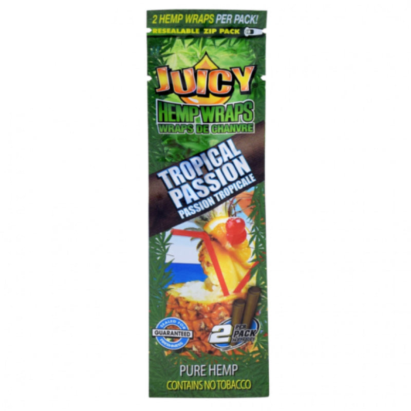 Juicy Hemp Wraps - Tropical Passion - 25 Packs/Box - Big Dog Distribution Ltd.