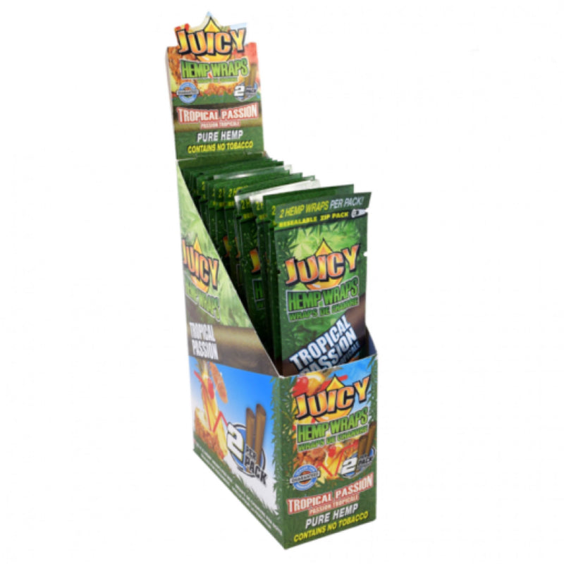 Juicy Hemp Wraps - Tropical Passion - 25 Packs/Box - Big Dog Distribution Ltd.