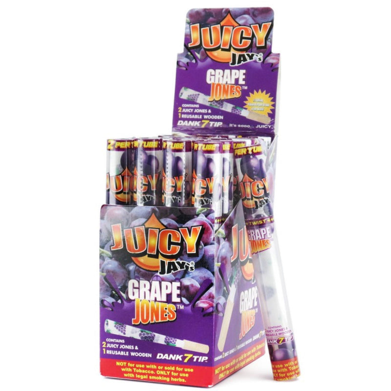 Juicy Jay’s Jones Pre-Rolled Cones With Dank 7 Tips - 24 Tubes/Pack - Big Dog Distribution Ltd.