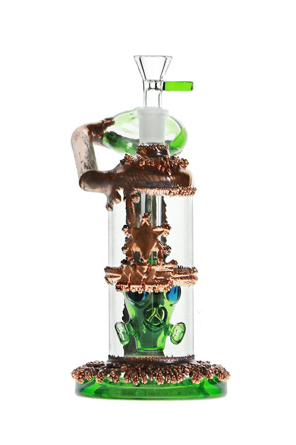 9" Copper Plated Gas Mask Bubbler