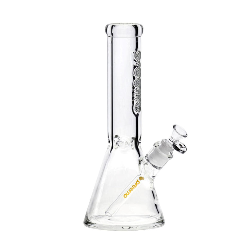 12" 9mm PREEMO Clear Embossed Logo Beaker Bong - Big Dog Distribution Ltd.