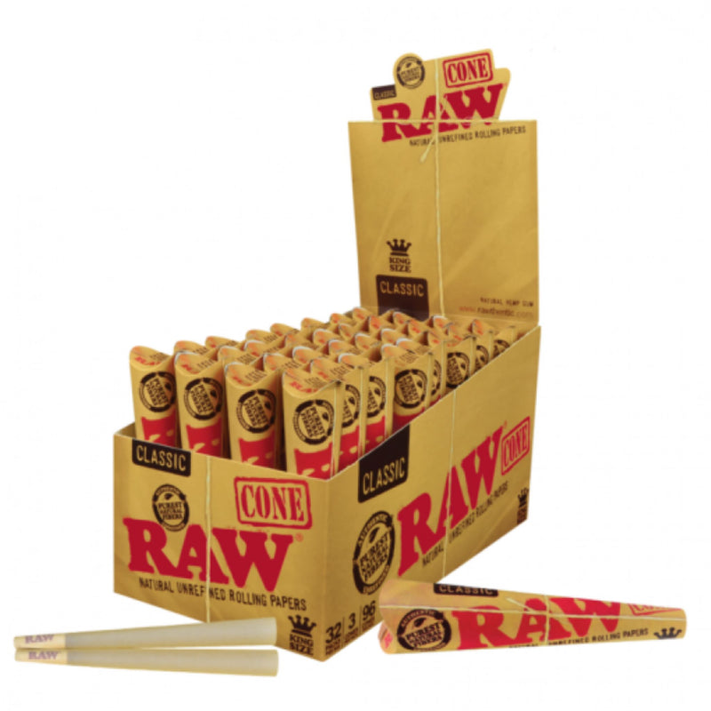 RAW Classic King Size Cones - 32 Pack - Big Dog Distribution Ltd.