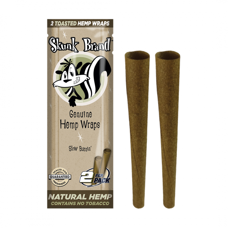 Skunk Hemp Wraps, Natural 2 Pack - 25 Packs/Box - Big Dog Distribution Ltd.