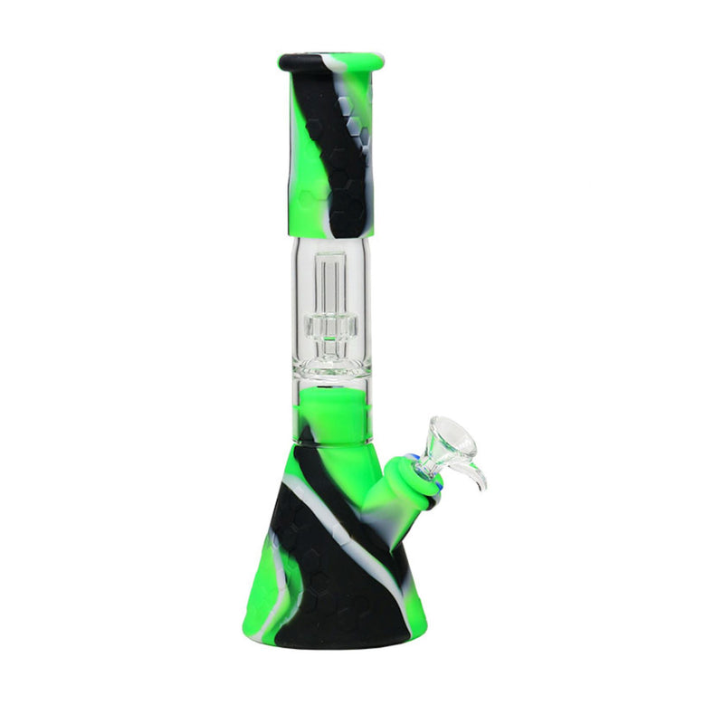 12" 6 PCS Silicone Bong with Glass Perc Tube - Assoreted Colors - Big Dog Distribution Ltd.