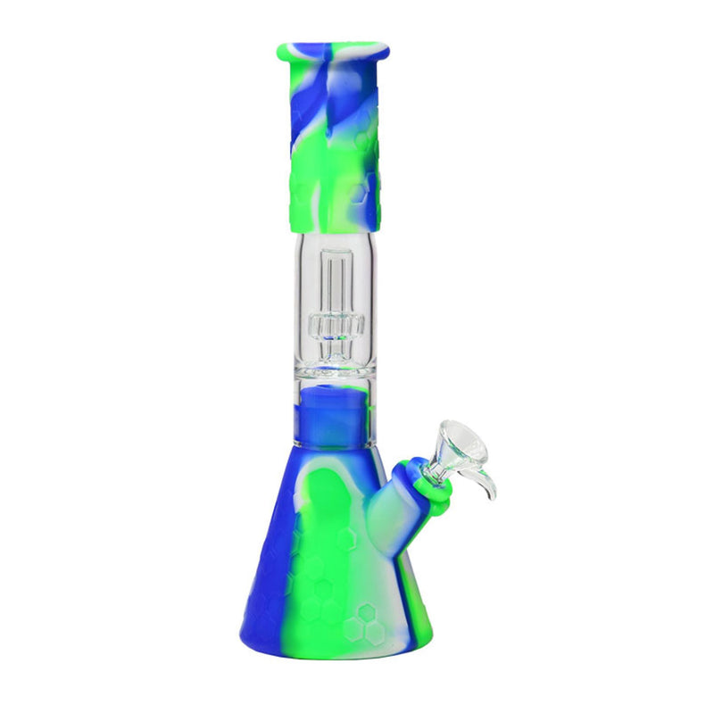 12" 6 PCS Silicone Bong with Glass Perc Tube - Assoreted Colors - Big Dog Distribution Ltd.