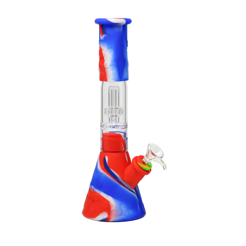 12" 6 PCS Silicone Bong with Glass Perc Tube - Assoreted Colors - Big Dog Distribution Ltd.