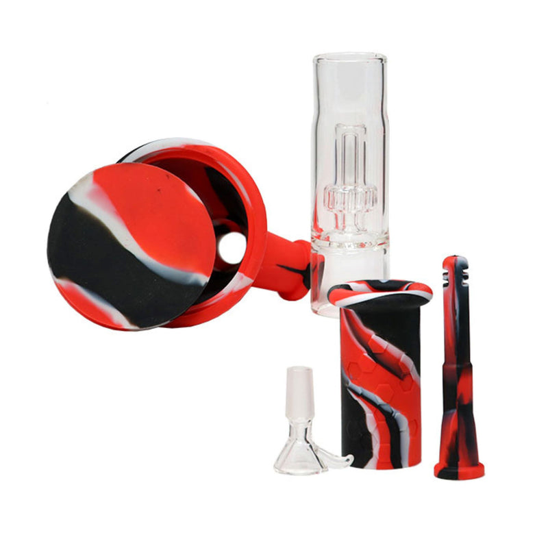 12" 6 PCS Silicone Bong with Glass Perc Tube - Assoreted Colors - Big Dog Distribution Ltd.