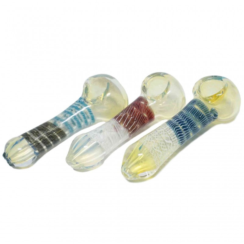 4.5" Outside Twisted Glass Hand Pipe - Big Dog Distribution Ltd.