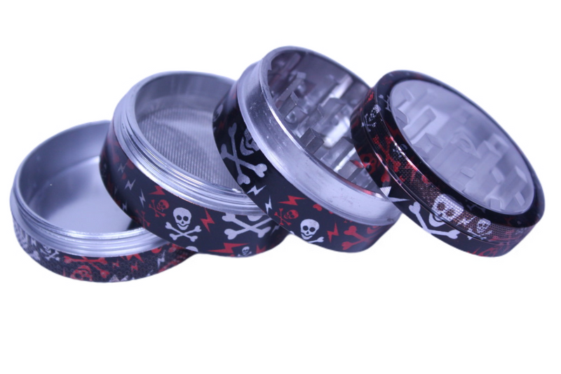 Assorted Style Clear Top Grinder - 48mm 4-Piece - Big Dog Distribution Ltd.