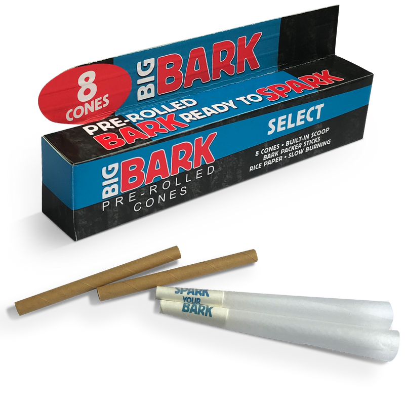 Big Bark 1 ¼ Select (rice) Pre-rolled Cones - 24 Packs/Box