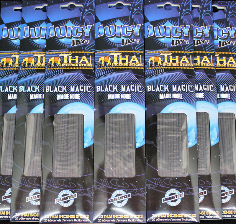 Juicy Jay's Thai Incense Sticks -Black Magic  Box of 12 Packs, 20 Sticks/Pack