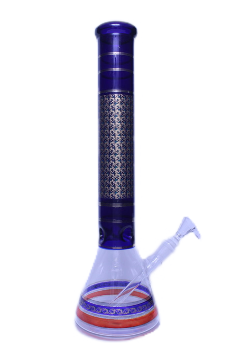 16" Blue Shine Beaker Bong