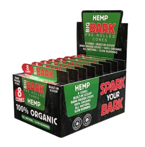 Big Bark 1 ¼ Hemp Pre-Rolled Cones - 24 Packs/Box