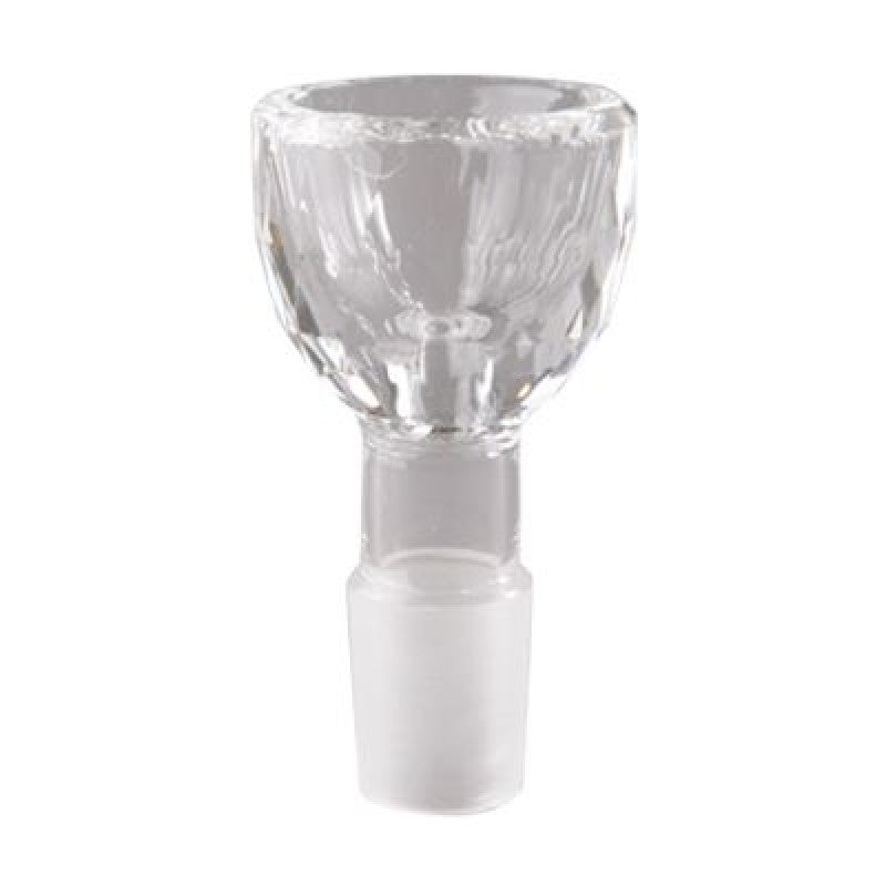 14mm Male Rounded Diamond Cut Heavy Glass Bowl - Big Dog Distribution Ltd.